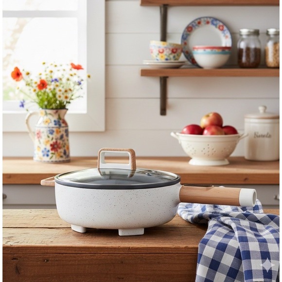 The Pioneer Woman Other - 🔥The Pioneer Woman🖤🤍🖤 3.5L Electric Skillet, Linen‎ Speckle-NEW!